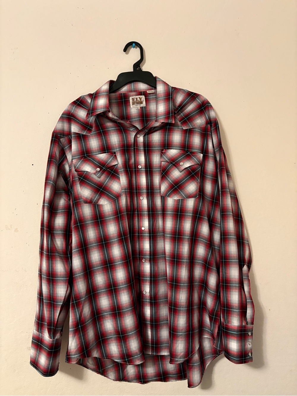 Red Plaid Men’s Western Shirt